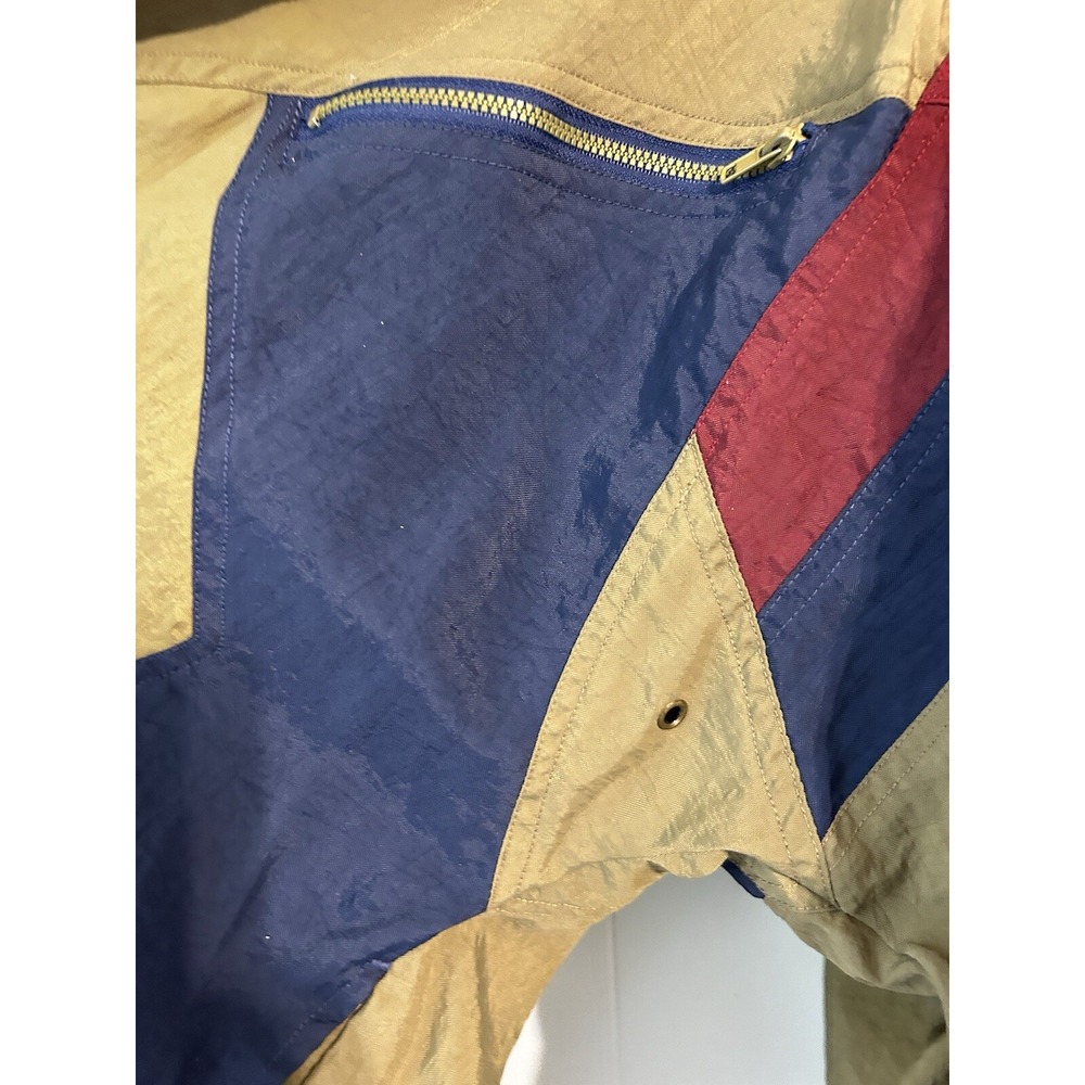 Vintage men's puma windbreaker jacket. Burgundy blue green. Zip‎ up. Large. - Picture 5 of 10